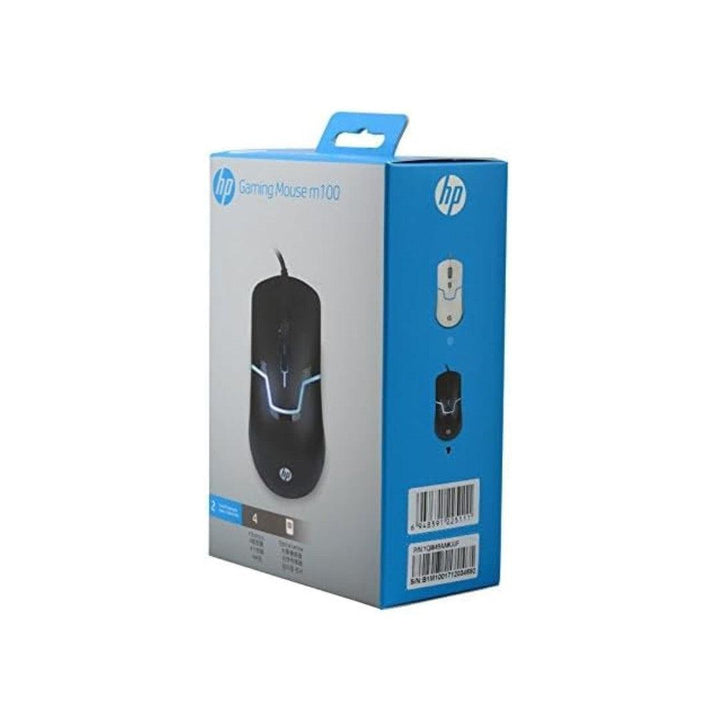 HP M100 USB Mouse Wired Gaming Color LED Light DPI Control - Black - YAS